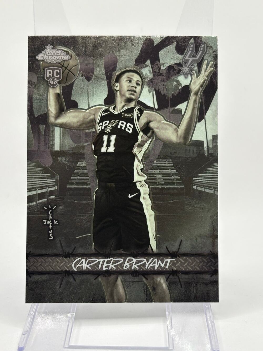 2025-26 Topps Chrome Cactus Jack Carter Bryant Rookie Jacked Up Insert Spurs RC